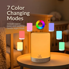 FAWNEST touch-control night light with easy brightness adjustment at bedside.