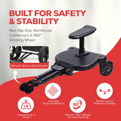 FAYLUMIX adjustable fit design aligns with most stroller frames for secure use.