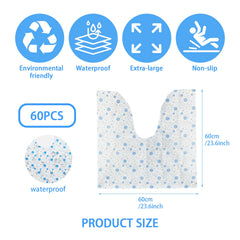 FCQWMTSD U-shape toilet mat non-slip for safer bathroom use.