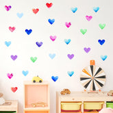 FdcZeyxior 5-sheets heart wall stickers brighten bedrooms with pastel colors and easy removal.
