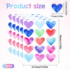 FdcZeyxior self-adhesive heart wall stickers peel cleanly, leaving no wall marks.