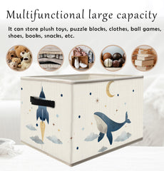 FDHSPAAM cotton-linen bin soft interior supports lightweight clothing and books.