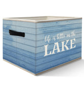 FDHSPAAM Lake House Storage Bins with Handles for easy transport and closet organization.