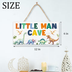 FDLLUS dinosaur-themed sign suited for kids' rooms and nurseries.