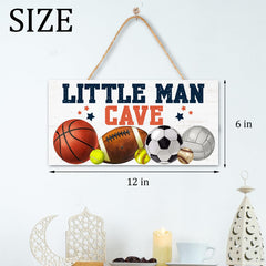 FDLLUS Little Man Cave Sign playroom decor enhances room charm.