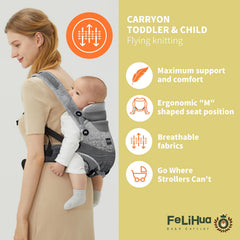 Fe Li Hua baby carrier in newborn inward-facing position for snug contact