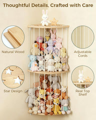Feagar adjustable-height stuffed animal organizer adapts to growing collections