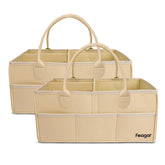 Feagar baby diaper caddy organizer front view with easy-access pockets for essentials