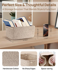Feagar storage basket brown collection highlights natural texture to complement decor.