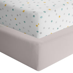 Featherhead 2-pack fitted crib sheets packaging, eco-friendly gift-ready presentation for newborns.