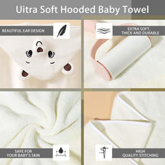 Febvao baby hooded towel absorbent fabric ensures fast water uptake after bath.
