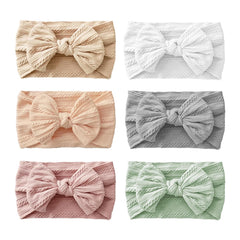 Fecawd 6pcs baby headbands with bows for stylish newborn photoshoots