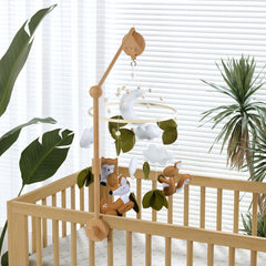 FEISIKE crib hanger highlights premium beech wood with silicone pads to protect crib rails