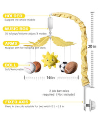 FEISIKE baby-crib-mobile three-modes rotation for play and sleep