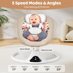 Feitiong baby swing portable-adapter-usb supports versatile indoor or on-the-go use.