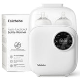 Felizbebe 10-in-1 warmer front view shows precise 1°C control for safe warming.