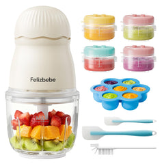 Felizbebe baby food maker unit on counter enables quick, nutritious purées at home