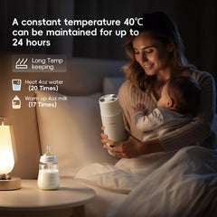 Felizbebe detachable-design bottle warmer ready for flights and trips.