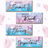 FENCORDAR mermaid wall decor 4-piece set adds daily motivation and whimsy to any room.