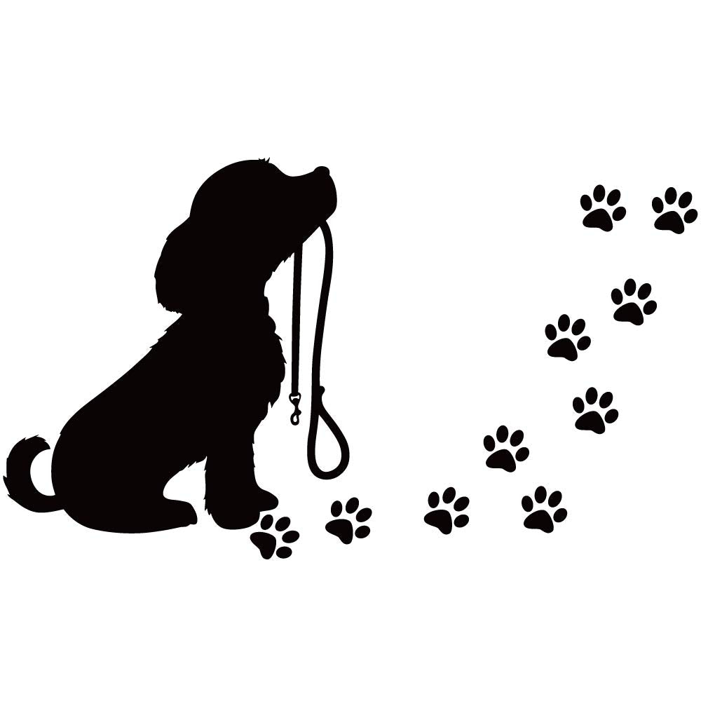 Fencosyn dog paw prints wall decal adds playful charm to nursery walls