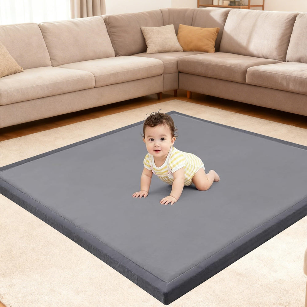 Fengdulong 50x50 playmat provides a roomy, safe space for infant playtime.
