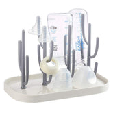 FEOOWV baby bottle drying rack base gray ready for efficient air drying.