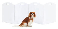 Feoyoho clear acrylic dog gate, 3-panel folding setup for doorways.