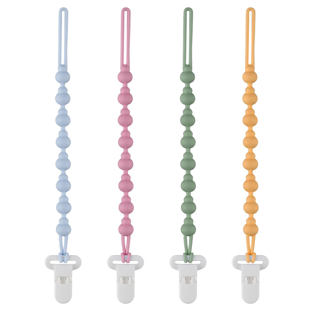 Fevbcnrj 4-pack pacifier clips compatible with Tommee Tippee, secure during outings