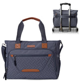 FHELAD diaper bag tote front view with organized spaces and easy-access pockets.