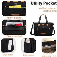 FHELAD Diaper Tote Bag 14-pocket design for organized outings