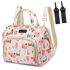 FHELAD Pink Small Diaper Bag Backpack compact design for busy on-the-go parents.