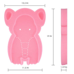 FIABC Soft Bath Sponge Elephant Pink with quick-dry, breathable design during baths