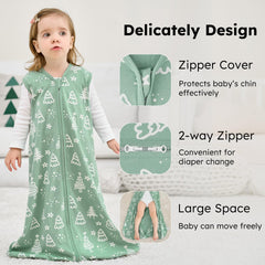 FIEMOL baby sleep sack side view shows soft edges for gentle neck and arm protection
