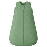 FIEMOL baby sleep sack green close-up shows warm breathable cotton comfort