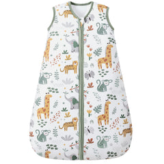 FIEMOL baby sleep sack medium giraffe front view offers cozy cotton warmth for winter nights