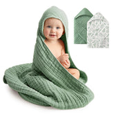 FIEMOL hooded towel wrap shows gentle skin-friendly softness after bath