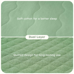 FIEMOL wearable blanket Green side view demonstrates safe, wearable warmth for baby sleep