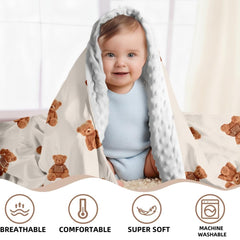 FIGEPO double-layer-baby-blanket-closeup emphasizes plush softness and quality stitching