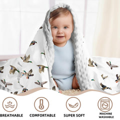 FIGEPO ducks printed baby blanket demonstrates gentle nursery comfort and style