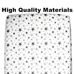 FIGEPO elastic-trim fitted crib sheet shown for snug crib fit