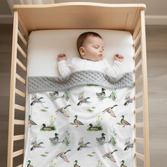 FIGEPO mallard duck blanket back with dot design highlights breathable warmth
