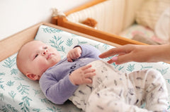 FIGEPO sage-green crib room shot highlights neutral aesthetic matching various nursery styles