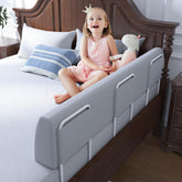 FigTime bed bumper 51-inch foam rail grey enhances toddler safety at night