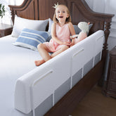 FigTime bed bumper close-up showing soft foam rail for safer toddler sleep