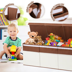 FIIOEOY collapsible divider system shows flexible organization for mixed toys and clothing