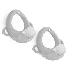 FIKETLXU baby pillow gray front view offers comfortable feeding support.