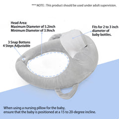 FIKETLXU nursing cushion gray side profile improves breastfeeding posture.