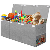 Fineonly extra large toy box lid keeps toys hidden and living spaces tidy.