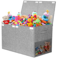 Fineonly large toy storage box with lid keeps dust out and toys organized