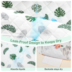 FIOBEE changing pad cover secure-fit edges closeup keeps pad steady